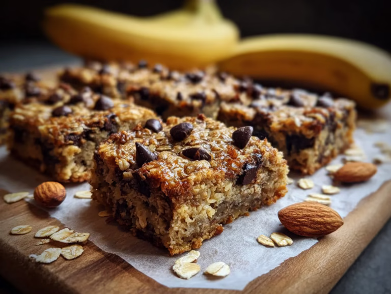 Banana Bread Oatmeal Bars: Healthy Breakfast on the Go