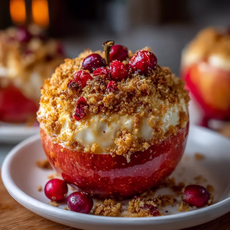 Cheesecake Stuffed Baked Apples: Elegant Fall Dessert