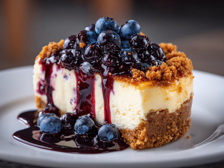 Blueberry Crumble Cheesecake — Creamy, Fruity & Decadently Delicious