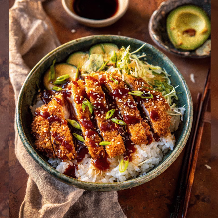 Japanese Katsu Bowls with Tonkatsu Sauce