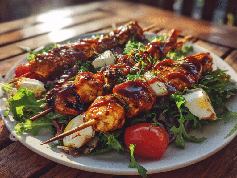 BBQ Chicken Skewer Salad – Smoky, Fresh & Packed with Flavor