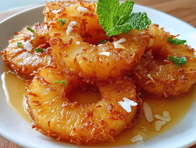 Rum-Soaked Fried Pineapple – A Boozy Tropical Treat