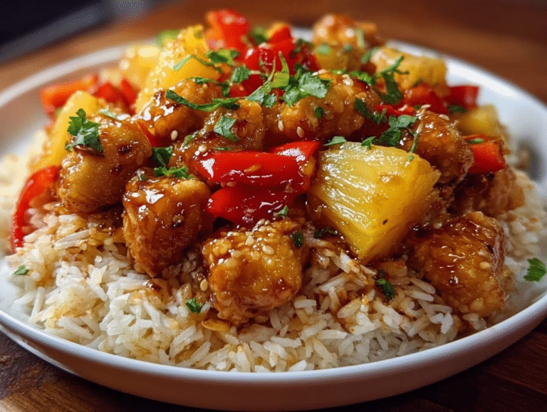 Sweet and Savory Pineapple Chicken and Rice