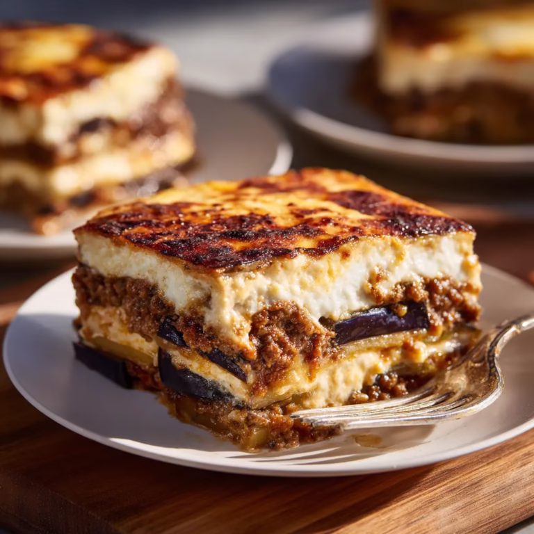 Authentic Greek Moussaka Recipe – Classic Layered Eggplant Casserole with Rich Béchamel!
