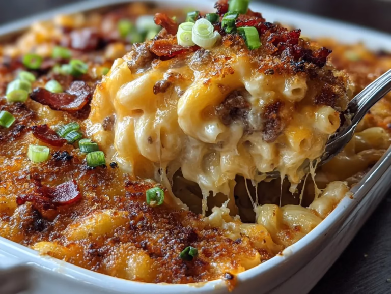 Baked Bacon Cheeseburger Mac and Cheese
