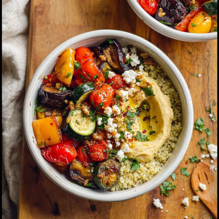 Easy Roasted Veggie Grain Bowls with Hummus: Healthy Mediterranean Meal Prep