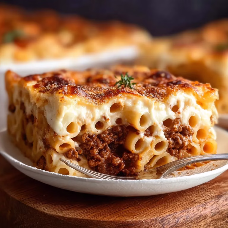 Authentic Greek Pastitsio Recipe – Traditional Baked Pasta with Rich Meat Sauce & Creamy Béchamel!
