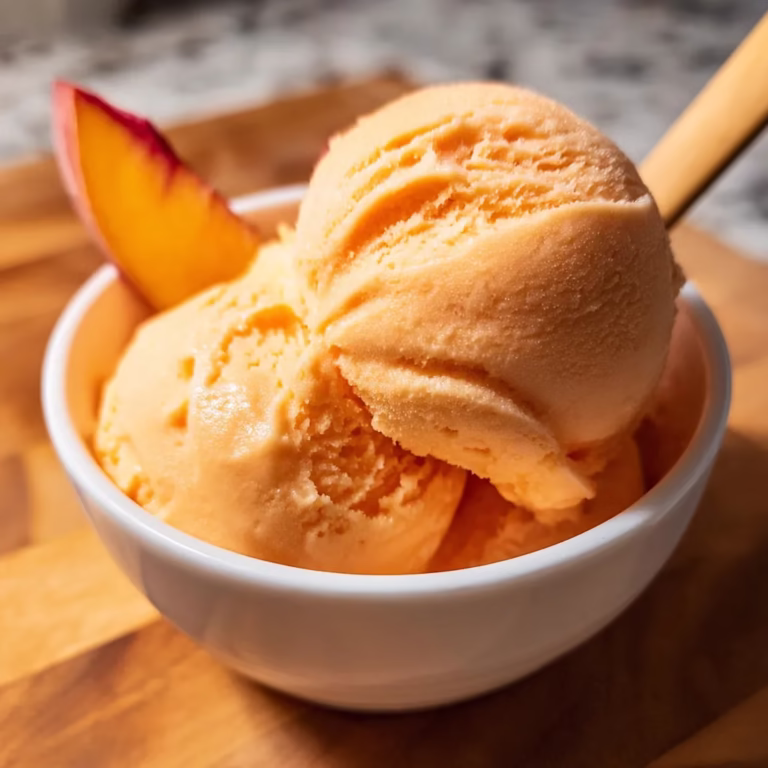 3-Ingredient Peach Sorbet: Easy Homemade Summer Dessert
