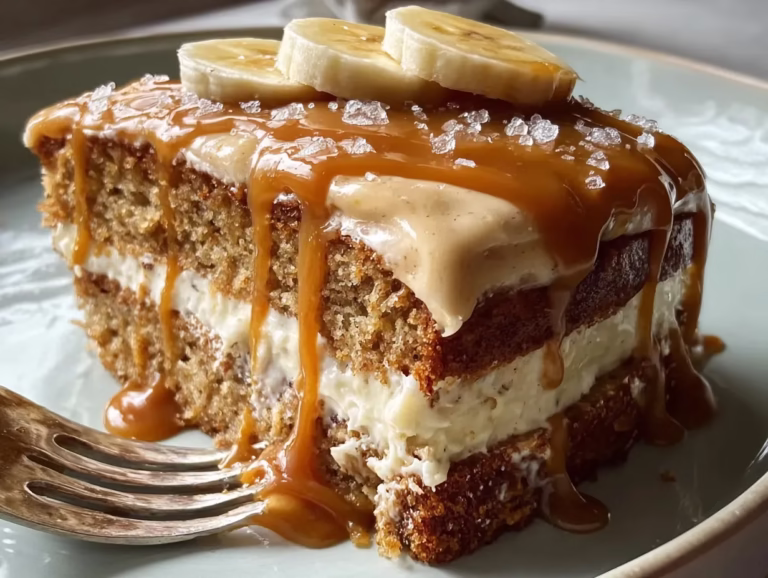 Salted Caramel Gluten-Free Banana Cake