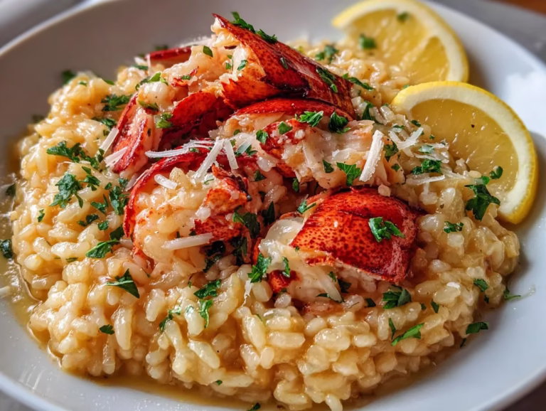 Creamy Lemon Butter Lobster Risotto: A Luxurious Seafood Dinner Made Easy