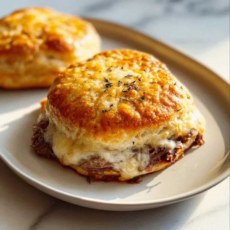 Baked French Dip Biscuits: Cheesy, Savory, and Perfect for Sandwiches