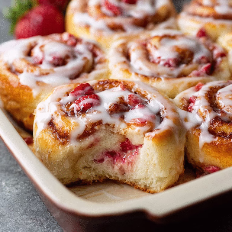 Strawberry Cheesecake Cinnamon Rolls: Decadent Sweet Rolls with Creamy Filling