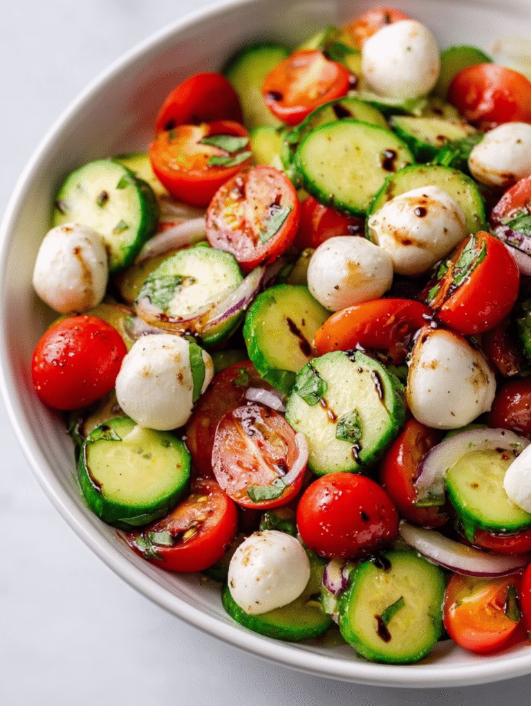 Fresh and Easy Cucumber Caprese Salad: Light, Refreshing Summer Side
