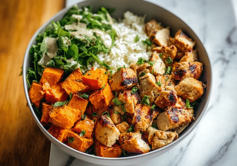 Enjoy a Tasty Chicken Sweet Potato Rice Bowl