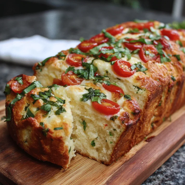 Caprese Bread – A Fresh Italian-Inspired Quick Bread