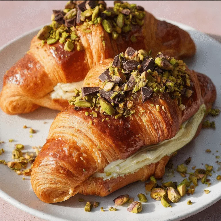 Pistachio Chocolate Croissants