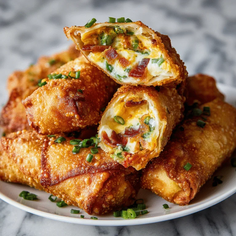 Crispy Bacon Jalapeño Popper Egg Rolls