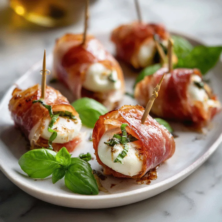 Prosciutto Wrapped Mozzarella Bites Recipe