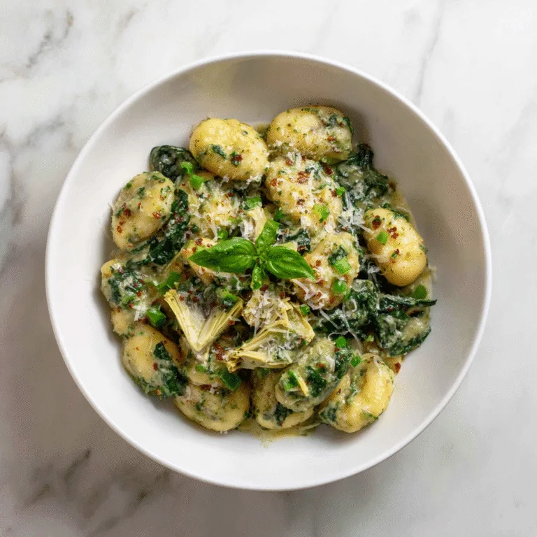 Creamy Pesto Gnocchi with Spinach & Artichokes: A Dreamy One-Pan Dinner