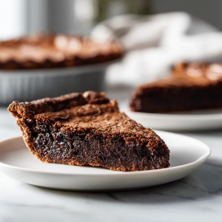 Easy Gooey Brownie Pie Recipe