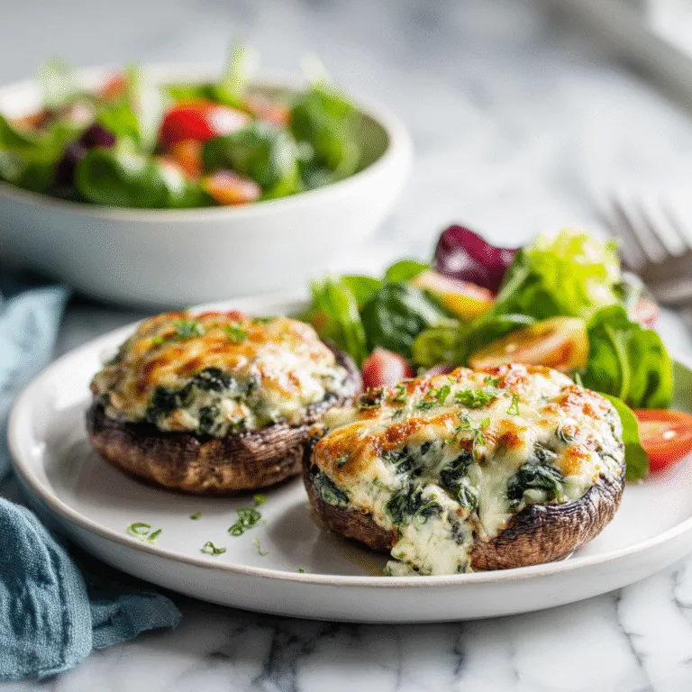 Spinach Cheese Stuffed Portobello: A Flavor-Packed Vegetarian Delight