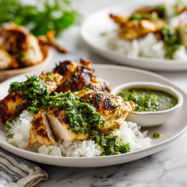 Chimichurri Chicken Garlic Bowl – The Ultimate Flavor-Packed Weeknight Dinner