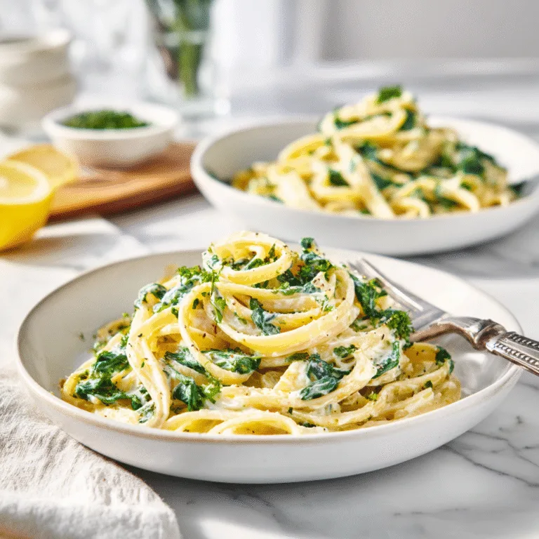 Zesty Lemon Ricotta Pasta with Spinach: A Creamy, Fresh Twist on Weeknight Dinner