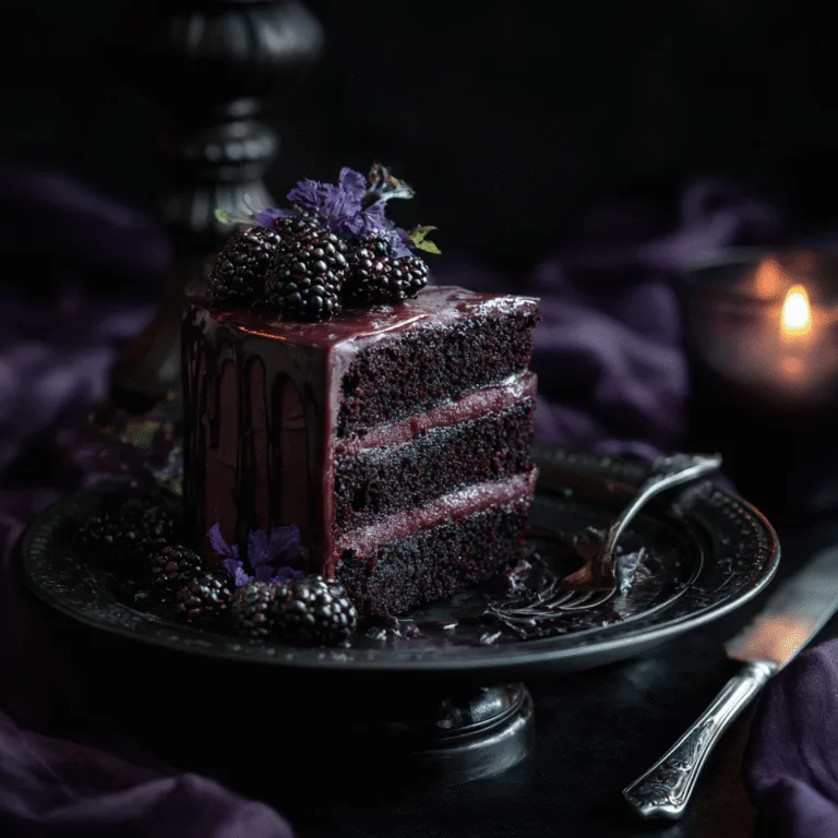 Blackberry Velvet Gothic Cake: A Darkly Elegant Dessert for the Dramatic Sweet Tooth