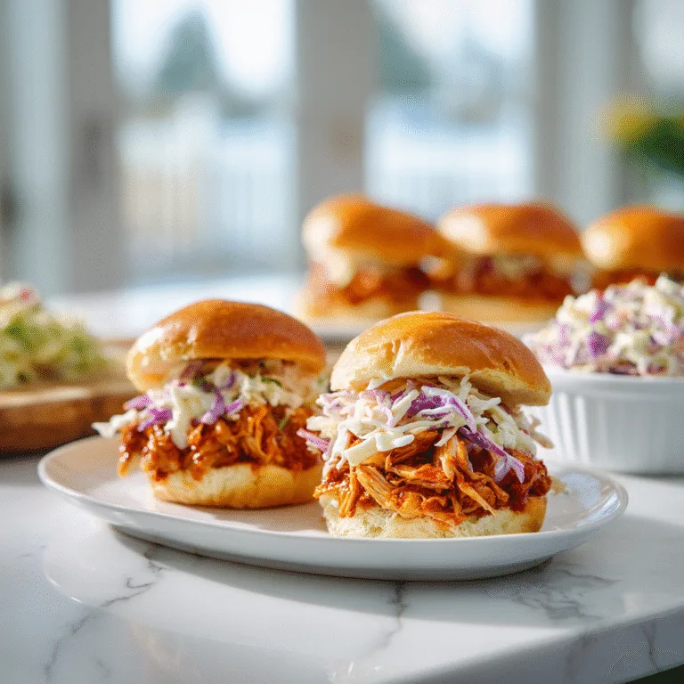 BBQ Chicken Sliders with Tangy Coleslaw: The Ultimate Mini Sandwich for Every Occasion