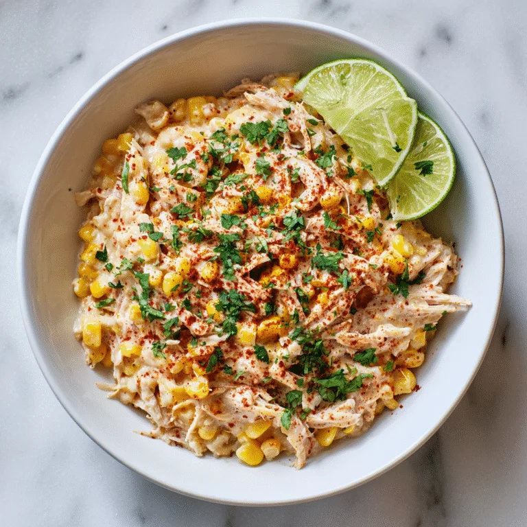 Slow Cooker Street Corn Chicken – A Comforting, Flavor-Packed Weeknight Dinner