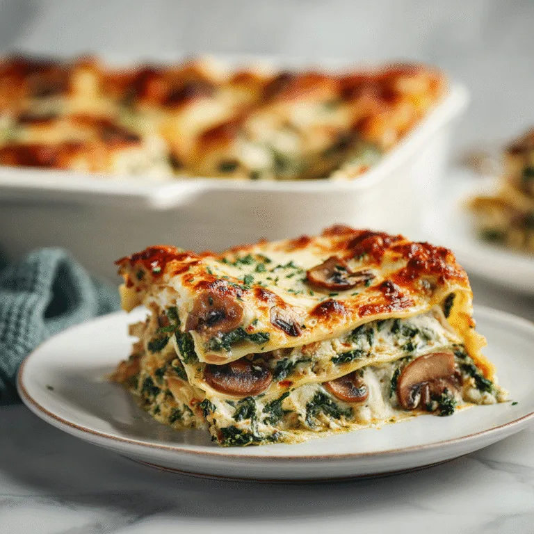 Mushroom and Spinach Lasagna: A Comfort Food Classic with a Vegetarian Twist