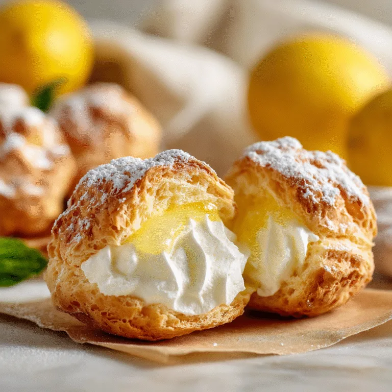 Lemon Cream Puffs – Light, Zesty, and Dreamily Creamy