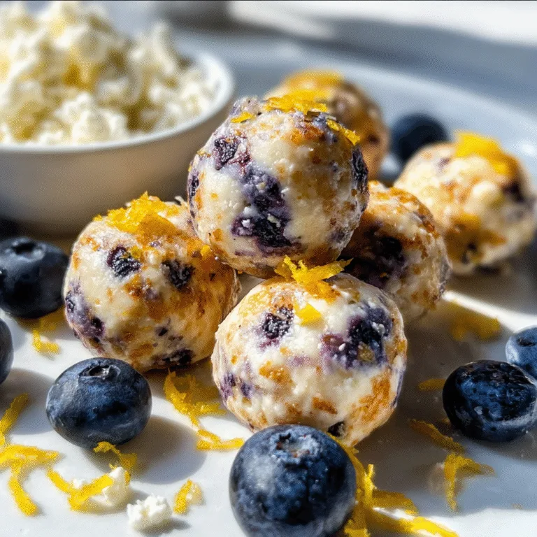 Lemon Blueberry Cottage Cheese Protein Bites: The No-Bake Snack That Feels Like Dessert