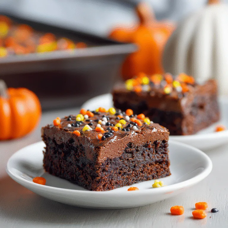Halloween Cheesecake Brownies ????