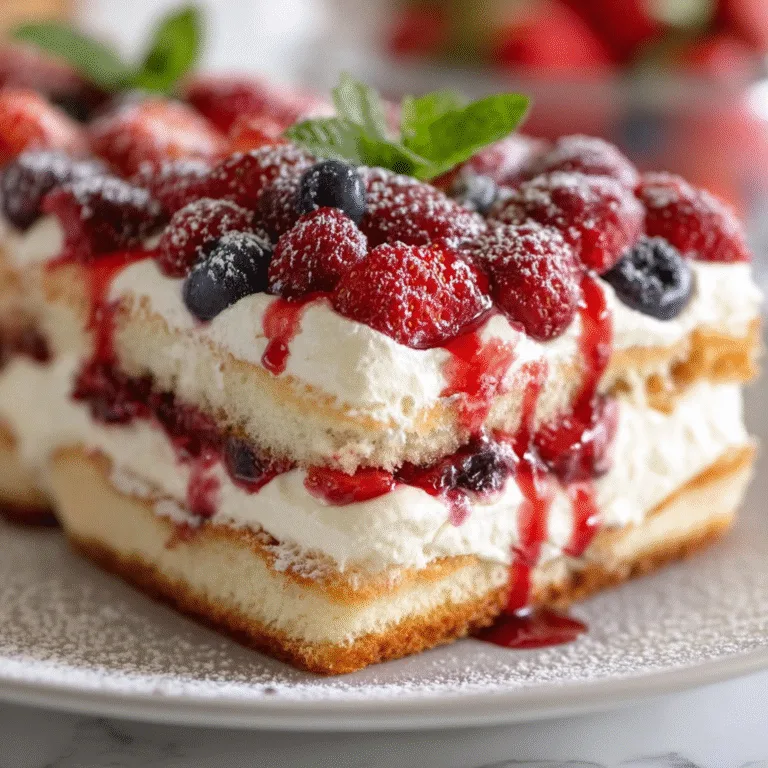 Berry Tiramisu with Mascarpone & Ladyfingers: A Fresh Twist on the Classic Italian Dessert ????????????