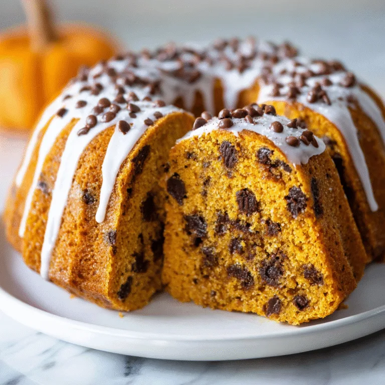 Pumpkin Chocolate Chip Cake – Moist, Spiced, and Irresistible!