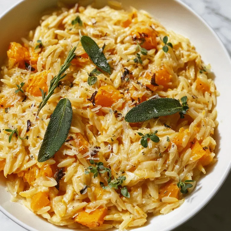 Cheesy Butternut Squash Orzo: Creamy Comfort in Every Bite