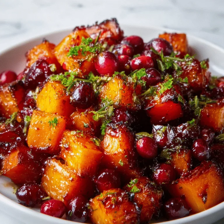 Cranberry Glazed Roasted Butternut Squash: A Sweet & Savory Fall Favorite