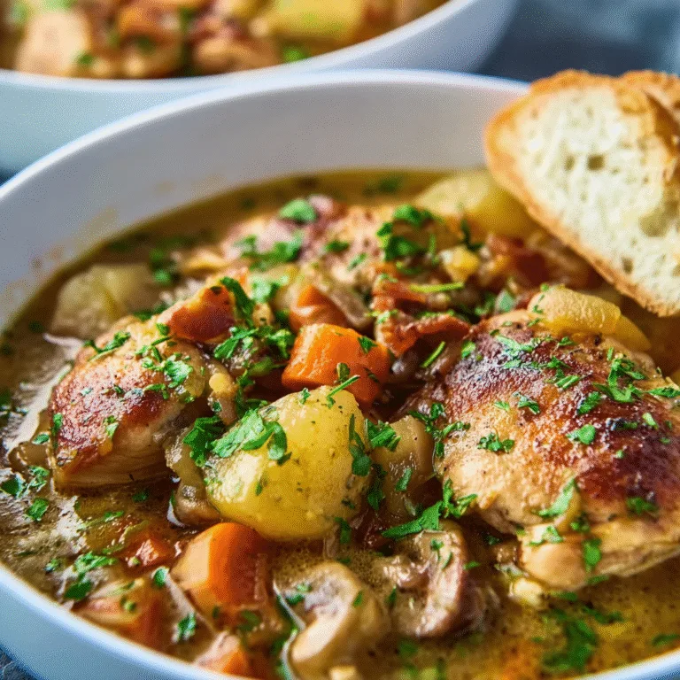 Slow Cooker White Wine Chicken Stew: Creamy Comfort Made Easy