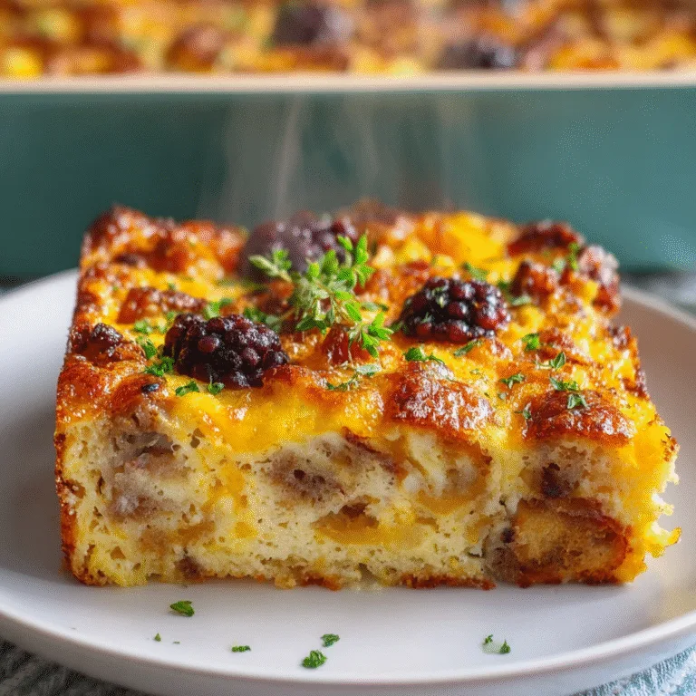 5-Ingredient Overnight Breakfast Casserole – The Easiest Make-Ahead Morning Meal