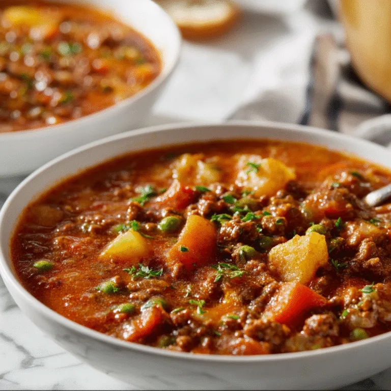 Thick & Hearty Hamburger Stew – The Ultimate Cold-Weather Comfort Meal