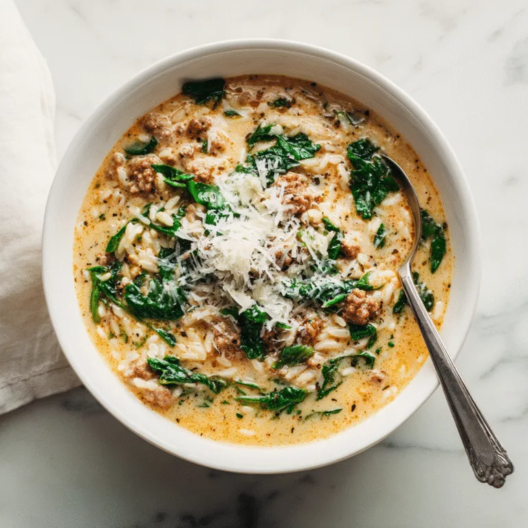 Creamy Italian Sausage Orzo Soup – Cozy, Hearty & Easy