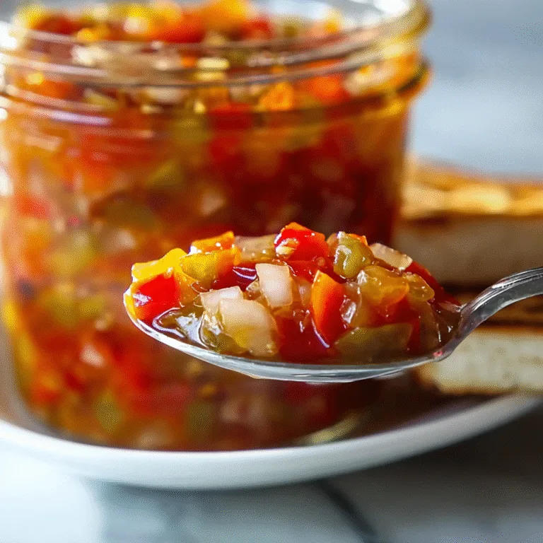 Pickled Pepper and Onion Relish Recipe – A Sweet, Tangy, and Colorful Homemade Condiment