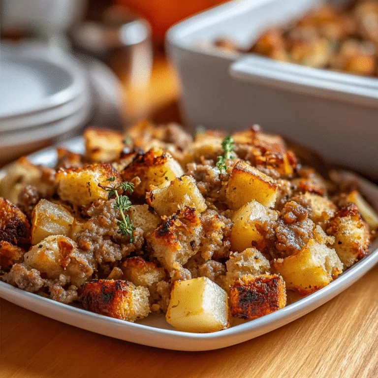 ???? Apple Walnut Sausage Stuffing – The Ultimate Thanksgiving Side Dish