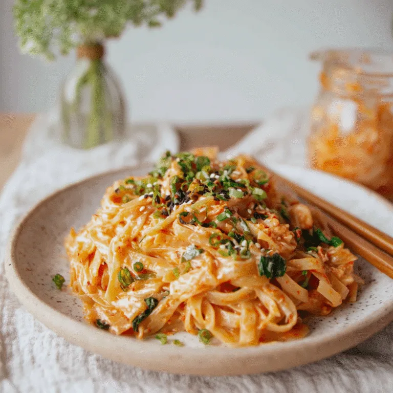 Creamy Kimchi Pasta (15-Minute Recipe) – The Ultimate Korean Fusion Comfort Food