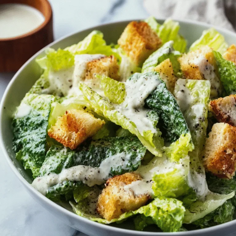 Creamy Homemade Caesar Dressing – Classic, Garlicky, and Irresistible