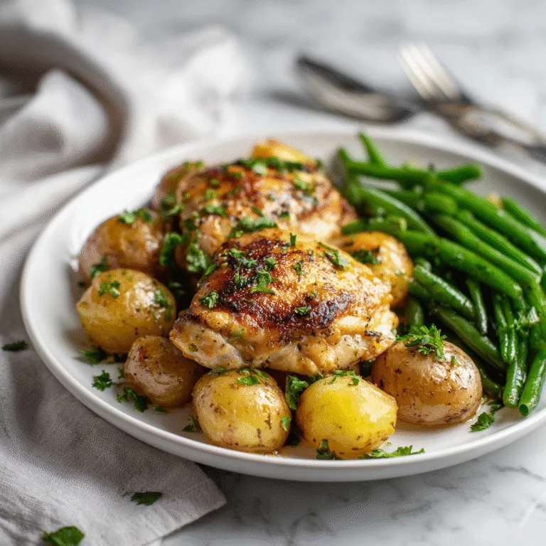Sheet Pan Italian Chicken, Potatoes, and Green Beans: A One-Pan Family Favorite