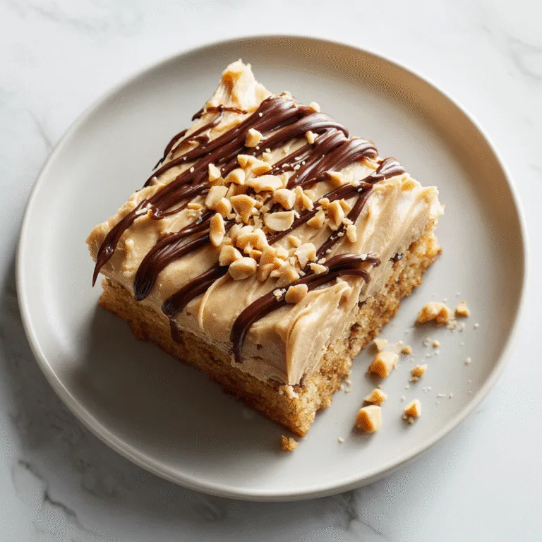 Peanut Butter Sheet Cake with Fluffy Peanut Butter Frosting: A Classic Dessert