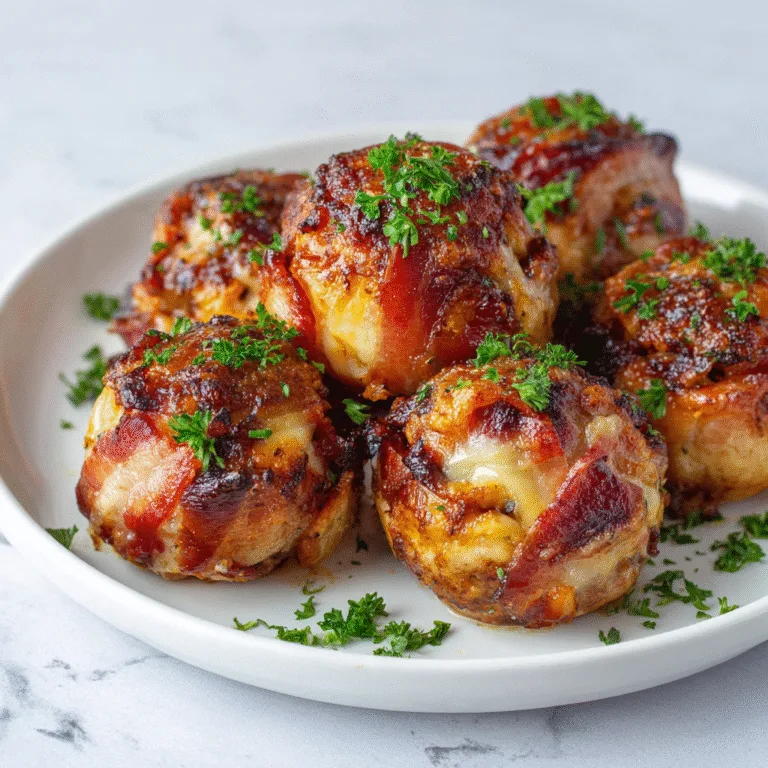 Cheddar Stuffed BBQ Bacon Bombs: Cheesy, Savory, and Perfectly Crispy
