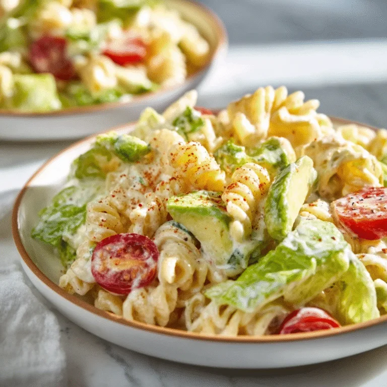 Creamy Caesar Pasta Salad with Avocado: The Ultimate Make-Ahead Pasta Salad Everyone Loves